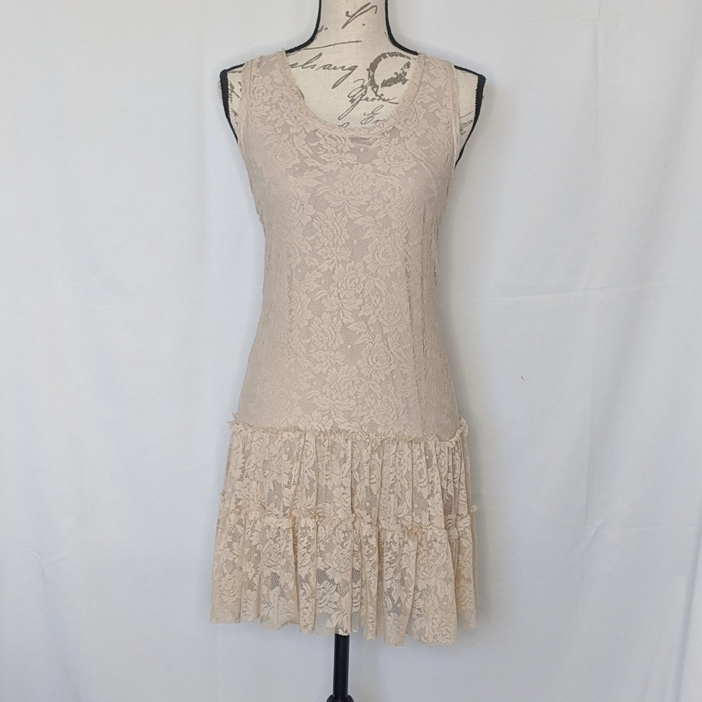EUC Ginger G lace overlay dress